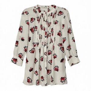 Dorothee Schumacher Silk Floral Ruffle Blouse Size 3 US 6, M